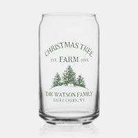 Aangepaste Familienaam Kerstboom Boerderij Retro