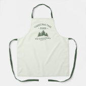 Aangepaste Familienaam Kerstboom Boerderij Retro Schort (Voorkant)