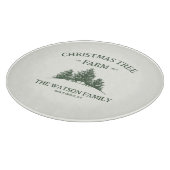 Aangepaste Familienaam Kerstboom Boerderij Retro Snijplank (Hoek)