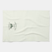 Aangepaste Familienaam Kerstboom Boerderij Retro Theedoek (Horizontaal)