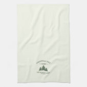 Aangepaste Familienaam Kerstboom Boerderij Retro Theedoek (Verticaal)