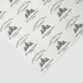 Aangepaste Familienaam Kerstboom Boerderij Retro Tissuepapier (Detail)