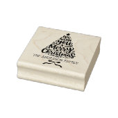 Aangepaste familienaam Kerstboom Stempel  (Stempel)