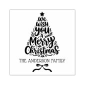 Aangepaste familienaam Kerstboom Stempel  (Afrduk)