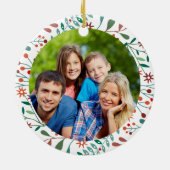 Aangepaste familienaam kerstfeestdag keramisch ornament (Achterkant)