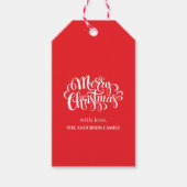 Aangepaste Familienaam Kerstvakantie Gift Label Cadeaulabel (Voorkant)