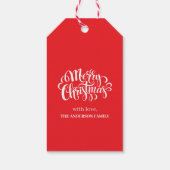 Aangepaste Familienaam Kerstvakantie Gift Label Cadeaulabel (Achterkant)