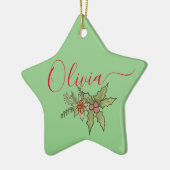 Aangepaste familienaam kerstversiering keramisch ornament (Links)
