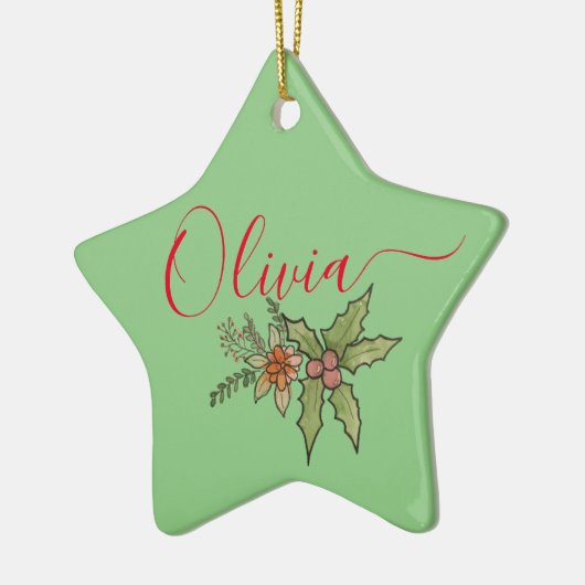 Aangepaste familienaam kerstversiering keramisch ornament (Links)