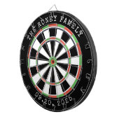 Aangepaste familienaam kleur Persoonlijk Dartbord (Voorkant Rechts)