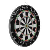 Aangepaste familienaam kleur Persoonlijk Dartbord (Voorkant Links)