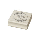 Aangepaste familienaam met bladeren rubberstempel (Stempel)