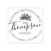 Aangepaste familienaam mistletoe retour adres stem rubberstempel (Afrduk)