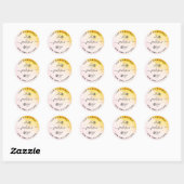 Aangepaste familienaam modern retouradres ronde sticker (Vel)