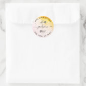 Aangepaste familienaam modern retouradres ronde sticker (Tas)