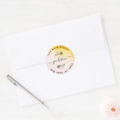 Aangepaste familienaam moderne retouradres ronde sticker (Envelop)
