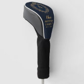 Aangepaste familienaam Monogram Royal Crest Emblee Golfheadcover (Schuin)