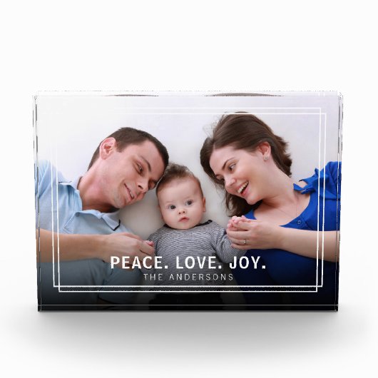 Aangepaste familienaam Naam foto Modern Minimal Ke (Voorkant)
