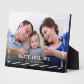 Aangepaste familienaam Naam foto Modern Minimal Ke Fotoplaat (Zijkant)