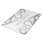 Aangepaste familienaam nautische octopus kraken II Badmat (Gekanteld)