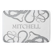 Aangepaste familienaam nautische octopus kraken II Badmat (Voorkant)