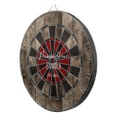 Aangepaste familienaam opgegeven datum dartbord (Voorkant Rechts)