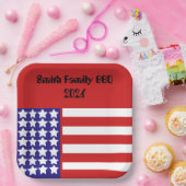Aangepaste familienaam papieren bordje (Feest)