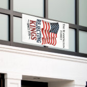 Aangepaste familienaam Patriottische protestvlag Spandoek (Buitenkant Gebouw)