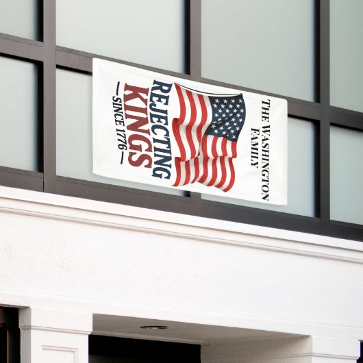 Aangepaste familienaam Patriottische protestvlag Spandoek (Buitenkant Gebouw)