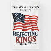 Aangepaste familienaam Patriottische protestvlag Spandoek (Verticaal)