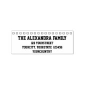 Aangepaste familienaam plus adres, met vierkanten rubberstempel (Afrduk)