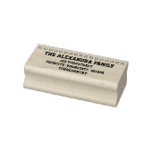 Aangepaste familienaam plus adres, met vierkanten rubberstempel (Stempel)