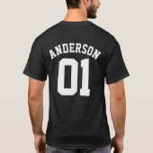 Aangepaste familienaam Pop Jersey Vaderdag T-shirt (Achterkant)