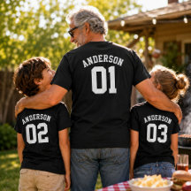 Aangepaste familienaam Pop Jersey Vaderdag 