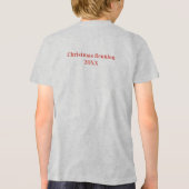 Aangepaste familienaam Red Green Christmas Tri-Blend Shirt (Achterkant)