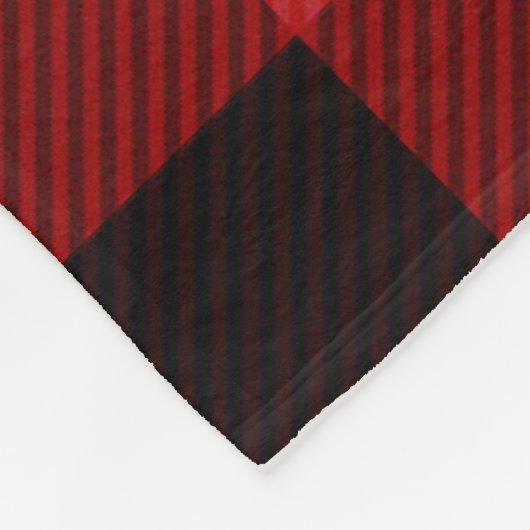 Aangepaste familienaam Red Tartan Fleece Blanket (Hoek)