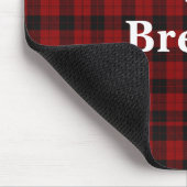 Aangepaste familienaam Red Tartan Muismat (Hoek)