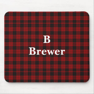 Aangepaste familienaam Red Tartan Muismat