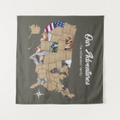 Aangepaste familienaam Reis Verenigde Staten Foto  Wandkleed (Voorkant (horizontaal))