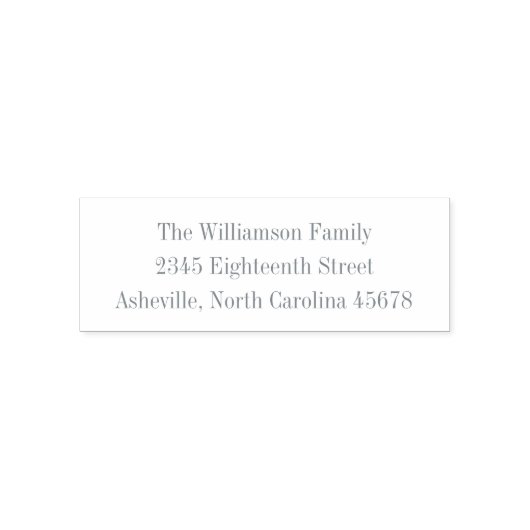 Aangepaste familienaam Retouradres Modern Retro Zelfinktende Stempel (Design)