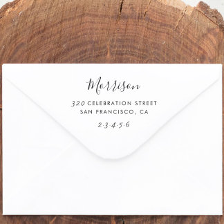 Aangepaste familienaam & retouradres Rubberen stem Rubberstempel