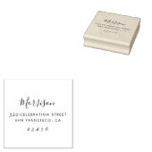 Aangepaste familienaam & retouradres Rubberen stem Rubberstempel (Gestempeld)