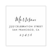 Aangepaste familienaam & retouradres Rubberen stem Rubberstempel (Afrduk)