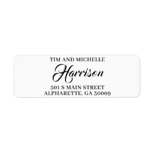 Aangepaste familienaam Retouradres Sticker, Whimsy Etiket