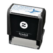Aangepaste familienaam & retouradres Walvis Flukes Zelfinktende Stempel (Product)
