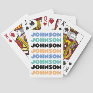 Aangepaste familienaam Retro Pokerkaarten