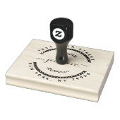 Aangepaste familienaam Ronde retour adres Groot Rubberstempel (Stempel)