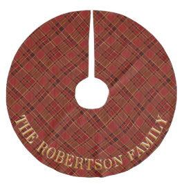 Aangepaste familienaam Rood Kerstboom Rok