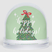 Aangepaste familienaam Roze kerstboom Sneeuwbol (Voorkant)