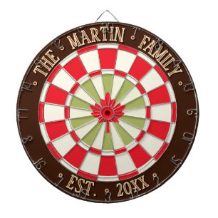 Aangepaste familienaam RUSTIC CANADA Rode Esdoornb Dartbord